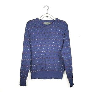 Lake Harmony Rowing Club Navy Knit 80's Vintage Sweater